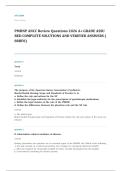 ANCC PMHNP certification EXAM A&plus; GRADE ASSURED COMPLETE SOLUTIONS AND VERIFIED ANSWERS
