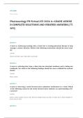 VATI RN pharmacology proctored EXAM A&plus; GRADE ASSURED COMPLETE SOLUTIONS AND VERIFIED ANSWERS