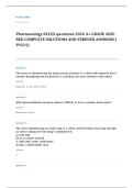 NCLEX RN pharmacology EXAM A&plus; GRADE ASSURED COMPLETE SOLUTIONS AND VERIFIED ANSWERS