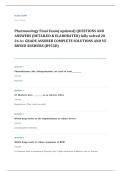 NCLEX RN pharmacology EXAM A&plus; GRADE ASSURED COMPLETE SOLUTIONS AND VERIFIED ANSWERS