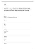 NIH stroke scale EXAM A&plus; GRADE ASSURED COMPLETE SOLUTIONS AND VERIFIED ANSWERS