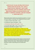 AGPCNP ANCC EXAM AND PRACTICE EXAM &NewLine;NEWEST 2026 TEST BANK&vert; ANCC ADULT&NewLine;GERONTOLOGY PRIMARY CARE NURSE &NewLine;PRACTITIONER &lpar;AGPCNP&rpar; CERTIFICATION EXAM &NewLine;PREP WITH  550 REAL EXAM QUESTIONS AND &NewLine;CORRECT VERIFIED ANSWERS&sol; ALREADY GRADED &NewLine;A&plus; &lpar;MOST RECENT&excl;&excl;&rpar;