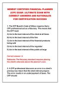2026-2027 NEWEST CERTIFIED FINANCIAL PLANNER&NewLine;&lpar;CFP&rpar; EXAM &vert; ULTIMATE EXAM WITH&NewLine;CORRECT ANSWERS AND RATIONALES&NewLine;FOR CERTIFICATION SUCCESS