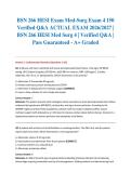 BSN 266 HESI Exam Med-Surg Exam 4 150 Verified Q&A ACTUAL EXAM 2026&sol;2027 &vert; BSN 266 HESI Med Surg 4 &vert; Verified Q&A &vert; Pass Guaranteed - A&plus; Graded