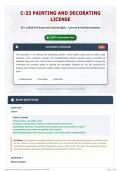 C-33 Painting and Decorating License 35&plus; &lpar;2026 Full Exam Kit&rpar; Solved Q&A   Correct & Verified Answers