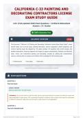 California C-33 Painting and Decorating Contractors License Exam Study Guide 110&plus; &lpar;Fully Updated 2026&rpar; Exam Questions &plus; Verified & Rationalized Answers   A&plus; Graded