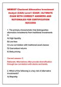 2026-2027 NEWEST Chartered Alternative Investment&NewLine;Analyst &lpar;CAIA&rpar; Level I EXAM &vert; ULTIMATE&NewLine;EXAM WITH CORRECT ANSWERS AND&NewLine;RATIONALES FOR CERTIFICATION&NewLine;SUCCESS