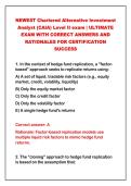 2026-2027 NEWEST Chartered Alternative Investment&NewLine;Analyst &lpar;CAIA&rpar; Level II exam &vert; ULTIMATE&NewLine;EXAM WITH CORRECT ANSWERS AND&NewLine;RATIONALES FOR CERTIFICATION&NewLine;SUCCESS