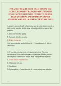 FNP ADULT HEALTH FINAL EXAM NEWEST 2026 &NewLine;ACTUAL EXAM TEST BANK&vert; FNP ADULT HEALTH &NewLine;FINAL EXAM REVIEW WITH COMPLETE 350 REAL &NewLine;EXAM QUESTIONS AND CORRECT VERIFIED &NewLine;ANSWERS&sol; ALREADY GRADED A&plus; &lpar;MOST RECENT&excl;&excl;&rpar; 