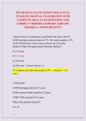 FIN 306 FINAL EXAM NEWEST 2026 ACTUAL &NewLine;EXAM&vert; FIN 306 FINAL EXAM REVIEW WITH &NewLine;COMPLETE REAL EXAM QUESTIONS AND &NewLine;CORRECT VERIFIED ANSWERS&sol; ALREADY &NewLine;GRADED A&plus; &lpar;MOST RECENT&excl;&excl;&rpar; 