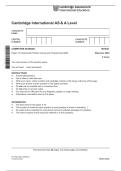 Cambridge International AS & A Level  Paper 2 Fundamental Problem-solving and Programming Skills 9618-21 Comprehensive Questions &lpar;Frequently Tested&rpar; with Verified Answers Graded A&plus; &lpar;2&rpar;