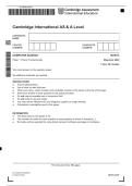 Cambridge International AS & A Level  Paper 1 Theory Fundamentals 9618-13 Comprehensive Questions &lpar;Frequently Tested&rpar; with Verified Answers Graded A&plus; &lpar;2&rpar;