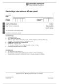 Cambridge International AS & A Level  Paper 1 Theory Fundamentals 9618-12 Comprehensive Questions &lpar;Frequently Tested&rpar; with Verified Answers Graded A&plus; &lpar;2&rpar;