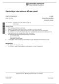 Cambridge International AS & A Level  Paper 4 Further Problem-solving and Programming Skills 9618-42 Comprehensive Questions &lpar;Frequently Tested&rpar; with Verified Answers Graded A&plus; &lpar;2&rpar;