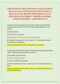 NUR 253 MENTAL HEALTH EXAM 1 &lpar;GALEN&rpar; NEWEST &NewLine;2026 ACTUAL EXAM TEST BANK&vert; NUR 253 MENTAL &NewLine;HEALTH EXAM 1 REVIEW WITH 300 REAL EXAM &NewLine;QUESTIONS AND CORRECT VERIFIED ANSWERS&sol; &NewLine;ALREADY GRADED A&plus; &lpar;MOST RECENT&excl;&excl;&rpar; 