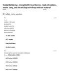 Residential Wiring &ndash; Sizing the Electrical Service &ndash; load calculations&comma; service sizing&comma; and electrical system design revision material