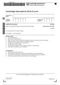 Cambridge International AS & A Level Paper 2 Fundamental Problem-solving and Programming Skills 9618-23 Comprehensive Questions &lpar;Frequently Tested&rpar; with Verified Answers Graded A&plus; &lpar;2&rpar;
