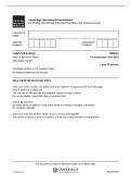 Computer Science Paper 3 Advanced Theory 9608-03 Comprehensive Questions &lpar;Frequently Tested&rpar; with Verified Answers Graded A&plus; &lpar;2&rpar;