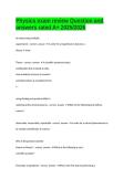 Physics exam review Question and answers rated A&plus; 2025&sol;2026