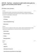 GLPH 385 &ndash; Final Exam &ndash; comprehensive public health revision guide&comma; key concepts&comma; and cumulative practice material