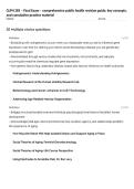 GLPH 385 &ndash; Final Exam &ndash; comprehensive public health revision guide&comma; key concepts&comma; and cumulative practice material