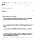 GLPH 385 Module 4 &ndash; public health concepts&comma; frameworks&comma; and revision material
