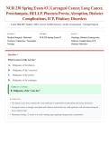 NUR 230 Spring Exam 3 &lpar;Latest 2026&sol;2027 Update&rpar; &vert; Laryngeal Cancer&comma; Lung Cancer&comma; Preeclampsia&comma; HELLP Syndrome & Diabetes Mellitus &vert; Comprehensive Nursing Review &vert; Exam Questions & Answers &vert; Grade A&plus;