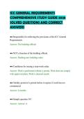 ICC GENERAL REQUIREMENTS&NewLine;COMPREHENSIVE STUDY GUIDE 2026&NewLine;SOLVED QUESTIONS AND CORRECT&NewLine;ANSWERS
