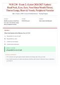 NUR 230 Exam 2 &lpar;Latest 2026&sol;2027 Update&rpar; &vert; Head & Neck&comma; Eyes&comma; Ears&comma; Nose & Throat&comma; Lungs&comma; Heart & Peripheral Vascular Assessment &vert; Comprehensive Health Assessment Review &vert; Exam Questions & Answers &vert; Grade A&plus;