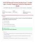 NUR 230 Maternal-Newborn Nursing Exam 2 &lpar;Latest 2026&sol;2027 Update&rpar; &vert; Comprehensive Obstetric & Neonatal Nursing Review &vert; Premium Study Guide &vert; Exam Questions & Answers &vert; Grade A&plus;