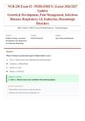NUR 230 Exam 2 &lpar;Latest 2026&sol;2027 Update&rpar; &vert; Pediatrics&colon; Growth & Development&comma; Pain Management&comma; Respiratory & GI Systems &vert; Pediatric Nursing Review &vert; Exam Questions & Answers &vert; Grade A&plus;