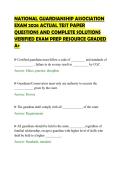 NATIONAL GUARDIANSHIP ASSOCIATION&NewLine;EXAM 2026 ACTUAL TEST PAPER&NewLine;QUESTIONS AND COMPLETE SOLUTIONS&NewLine;VERIFIED EXAM PREP RESOURCE GRADED&NewLine;A&plus;
