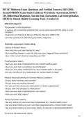 NR 547 PMHNP Exam Bundle Questions & Verified Answers 2025&sol;2027 &vert; Midterm&comma; Final&comma; CEA & Diagnostic Exam Study Guide &vert; DSM-5-TR&comma; Psychiatric Assessment&comma; HAM-D&comma; PHQ-9&comma; MDQ & PMHNP Review
