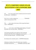 PCCN CERTIFICATION EXAM &NewLine;QUESTIONS AND ANSWERS 2026 - 202