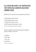 ICC VAPOR RECOVERY 2 60 CERTIFICATION&NewLine;TEST PAPER 2026 COMPLETE SOLUTIONS&NewLine;GRADED A PLUS&NewLine;