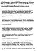 NR603 CEA Exam Questions and Answers 2025&sol;2026 &vert; Complete FNP Practice Exam Review with Advanced Health Assessment&comma; Pharmacology&comma; Cardiology&comma; Endocrine&comma; Pulmonary&comma; GI&comma; Dermatology&comma; Neurology & Women&rsquo;s Health Rationales&period;