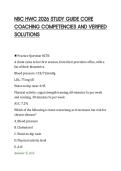 NBC HWC 2026 STUDY GUIDE CORE&NewLine;COACHING COMPETENCIES AND VERIFIED&NewLine;SOLUTIONS