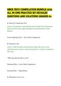 NBCE TESTS COMPILATION BUNDLE 2026&NewLine;ALL IN ONE PRACTICE SET DETAILED&NewLine;QUESTIONS AND SOLUTIONS GRADED A&plus;