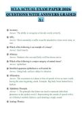 ICLA ACTUAL EXAM PAPER 2026&NewLine;QUESTIONS WITH ANSWERS GRADED&NewLine;A&plus;&NewLine;