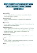 ICLA CERTIFICATION SCRIPT 2026&NewLine;QUESTIONS WITH SOLUTIONS&NewLine;GRADED A&plus;&NewLine;