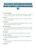 ICLA FINAL TEST 2026 QUESTIONS&NewLine;WITH CORRECT ANSWERS GRADED&NewLine;A&plus;&NewLine;