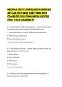 NBCRNA TESTS COMPILATION BUNDLE&NewLine;ACTUAL TEST 2026 QUESTIONS AND&NewLine;COMPLETE SOLUTIONS HIGH SUCCESS&NewLine;PREP PACK GRADED A&plus;