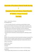 TEST BANK&colon; Essentials of Psychiatric Mental Health Nursing&comma; 8th Edition by Townsend &mdash; Complete Guide