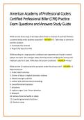 American Academy of Professional Coders &NewLine;Certified Professional Biller &lpar;CPB&rpar; Practice &NewLine;Exam Questions and Answers Study Guide 