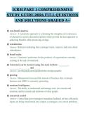 ICRM PART 1 COMPREHENSIVE&NewLine;STUDY GUIDE 2026 FULL QUESTIONS&NewLine;AND SOLUTIONS GRADED A&plus;&NewLine;