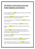 INS Written Final Flashcards Study &NewLine;Guide Questions and Answers 