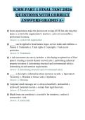 ICRM PART 1 FINAL TEST 2026&NewLine;QUESTIONS WITH CORRECT&NewLine;ANSWERS GRADED A&plus;