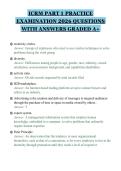 ICRM PART 1 PRACTICE&NewLine;EXAMINATION 2026 QUESTIONS&NewLine;WITH ANSWERS GRADED A&plus;&NewLine;