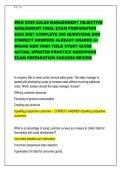 WGU D099 SALES MANAGEMENT OBJECTIVE ASSESSMENT FINAL EXAM PREPARATION 2026 2027 COMPLETE 200 QUESTIONS AND CORRECT ANSWERS ALREADY GRADED A&plus; BRAND NEW HIGH YIELD STUDY GUIDE ACTUAL UPDATED PRACTICE QUESTIONS EXAM PREPARATION SUCCESS REVIEW
