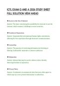 ICTL EXAM Q AND A 2026 STUDY SHEET&NewLine;FULL SOLUTION VIEW AHEAD&NewLine;